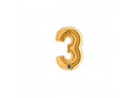 Sempertex-Folie-Betallic-Anagram-Flexmetal-Balloons-Shape-Gold-Number 3-