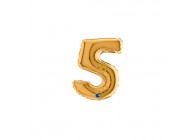 Sempertex-Folie-Betallic-Anagram-Flexmetal-Balloons-Shape-Gold-Number 5-