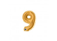 Sempertex-Folie-Betallic-Anagram-Flexmetal-Balloons-Shape-Gold-Number 9-