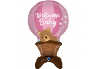 Sempertex-Folie-Betallic-Anagram-Flexmetal-Balloons-Shape- Welcome Baby Pink Stand up