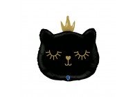 Sempertex-Folie-Betallic-Anagram-Flexmetal-Balloons-Shape-Black Cat Princess-