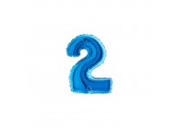 Sempertex-Folie-Betallic-Anagram-Flexmetal-Balloons-Shape-Blue-Number 2