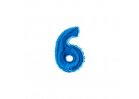 Sempertex-Folie-Betallic-Anagram-Flexmetal-Balloons-Shape-Blue-Number 6