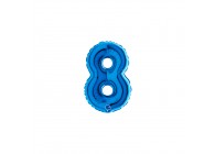 Sempertex-Folie-Betallic-Anagram-Flexmetal-Balloons-Shape-Blue-Number 8