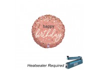 Sempertex-Folie-Betallic-Anagram-Flexmetal-Balloons-Shape-happy Birthday Rose Gold Confetti-