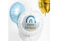 Sempertex-Folie-Betallic-Anagram-Flexmetal-Balloons-Shape-Happy Birthday Boho Rainbow-Blue-1