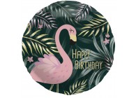 Sempertex-Folie-Betallic-Anagram-Flexmetal-Balloons-Shape-Happy Birthday-Tropical Flamingo