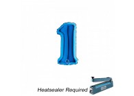 Sempertex-Folie-Betallic-Anagram-Flexmetal-Balloons-Shape-Blue-Number 1