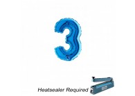 Sempertex-Folie-Betallic-Anagram-Flexmetal-Balloons-Shape-Blue-Number 3