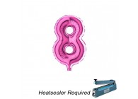 Sempertex-Folie-Betallic-Anagram-Flexmetal-Balloons-Shape-Fuchsia-Number 8