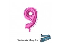 Sempertex-Folie-Betallic-Anagram-Flexmetal-Balloons-Shape-Fuchsia-Number 9