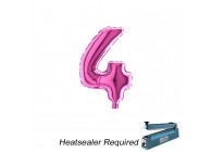 Sempertex-Folie-Betallic-Anagram-Flexmetal-Balloons-Shape-Fuchsia-Number 4