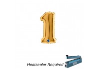 Sempertex-Folie-Betallic-Anagram-Flexmetal-Balloons-Shape-Gold-Number 1-