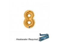 Sempertex-Folie-Betallic-Anagram-Flexmetal-Balloons-Shape-Gold-Number 8-