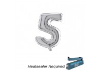 Sempertex-Folie-Betallic-Anagram-Flexmetal-Balloons-Shape-Letter-Silver-7inch-5