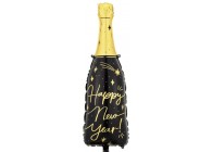 Sempertex-Folie-Betallic-Anagram-Flexmetal-Balloons-Shape-Happy New Year-Champagne