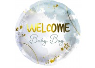 Sempertex-Folie-Betallic-Anagram-Flexmetal-Balloons-Shape-Welcome Baby Boy