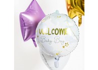 Sempertex-Folie-Betallic-Anagram-Flexmetal-Balloons-Shape-Welcome Baby Boy-