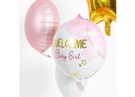 Sempertex-Folie-Betallic-Anagram-Flexmetal-Balloons-Shape-Welcome Baby Girl-