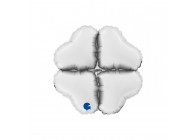 Sempertex-Folie-Betallic-Grabo-Flexmetal-Balloons-Shape-Deco-Base Heart-Satin White-12inch