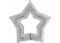 Sempertex-Folie-Betallic-Anagram-Flexmetal-Balloons-Shape-Linky Star-Silver