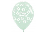 SempertexEurope-BabyShower-Footprints-PastelGreen-630-12inch-R12SHOWER600-LatexBalloon