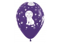 SempertexEurope-JungleAnimals-Violet-051-12inch-R12JUNGLE000-LatexBalloon