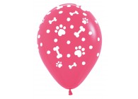 SempertexEurope-PawPrints-Girl-Fuchsia-012-12inch-R12PAWG-LatexBalloon