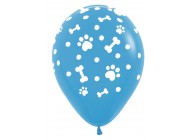 SempertexEurope-PawPrints-Boy-Blue-040-12inch-R12PAWB-LatexBalloon