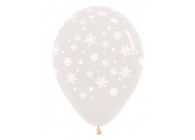 SempertexEurope-Snowflakes-CrystalClear-390-12inch-R12SNOWF-LatexBalloon