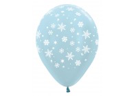 SempertexEurope-Snowflakes-PearlBlue-440-12inch-R12SNOWF-LatexBalloon