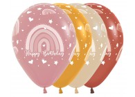 SempertexEurope-HappyBirthday-BohoRainbow-Assortment-12inch-R12HBRAINB-LatexBalloon