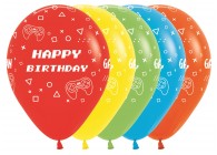 SempertexEurope-HappyBirthday-GameOn-Assortment-12inch-R12HBGAME-LatexBalloon