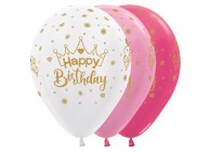 SempertexEurope-HappyBirthday-Crown-Assortment-12inch-R12HBCROWN-LatexBalloon