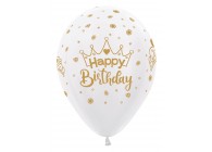 SempertexEurope-HappyBirthday-Crown-PearlWhite-406-12inch-R12HBCROWN-LatexBalloon