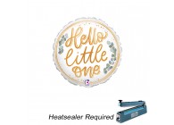 Sempertex-Folie-Betallic-Anagram-Flexmetal-Balloons-Shape-Hello Little One-9inch_heatsealer