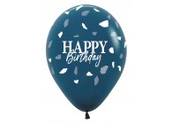 SempertexEurope-HappyBirthday-Terrazo-DeepTeal-035-12inch-R12HBTZB-LatexBalloon