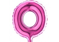 Sempertex-Folie-Betallic-Anagram-Flexmetal-Balloons-Shape-Fuchsia-Number 0