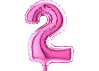 Sempertex-Folie-Betallic-Anagram-Flexmetal-Balloons-Shape-Fuchsia-Number 2