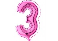 Sempertex-Folie-Betallic-Anagram-Flexmetal-Balloons-Shape-Fuchsia-Number 3