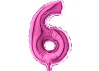 Sempertex-Folie-Betallic-Anagram-Flexmetal-Balloons-Shape-Fuchsia-Number 6