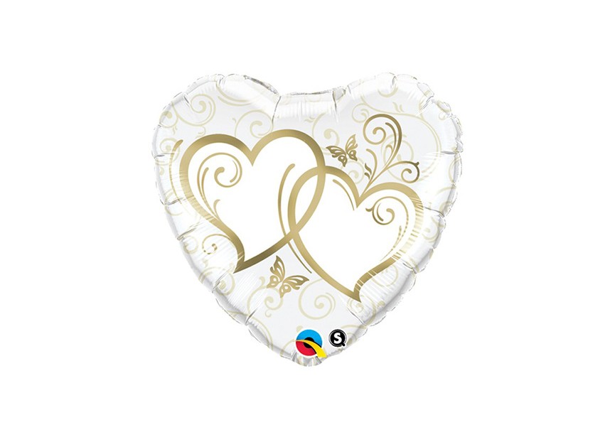 sempertex- balloons-groothandel-distributeur-ballons-latex--supershape-foil-balloon-entwinted hearts gold-