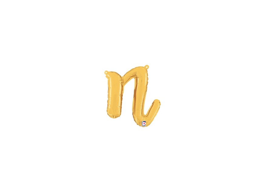 sempertex-europe-ballonnen-groothandel-ballons-distributeur-bubbles-foil-qualatex-anagram- betallic - anagram - Script Letter - Gold - N