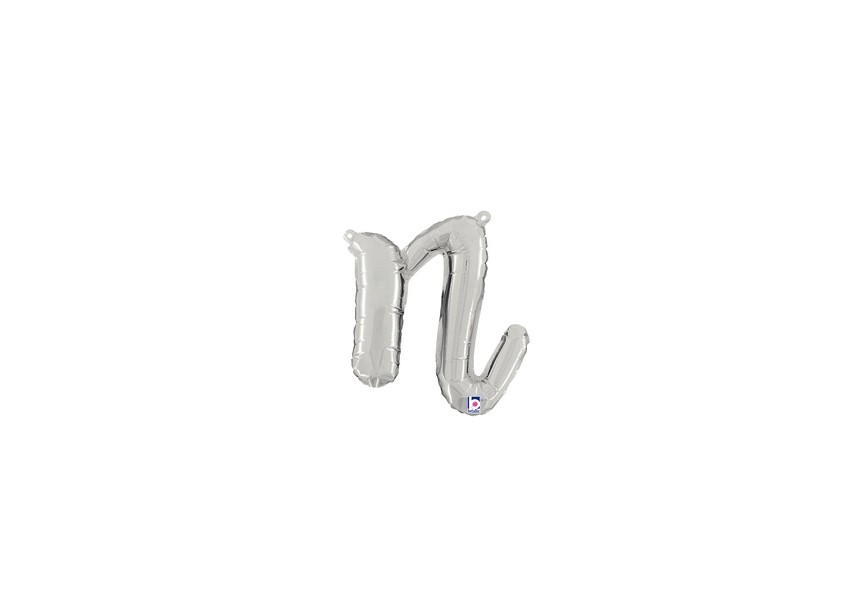 sempertex-europe-ballonnen-groothandel-ballons-distributeur-bubbles-foil-qualatex-anagram- betallic - anagram - Script Letter - Silver - N