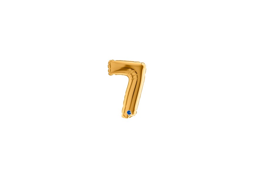 Sempertex-Folie-Betallic-Anagram-Flexmetal-Balloons-Shape-Gold-Number 7-