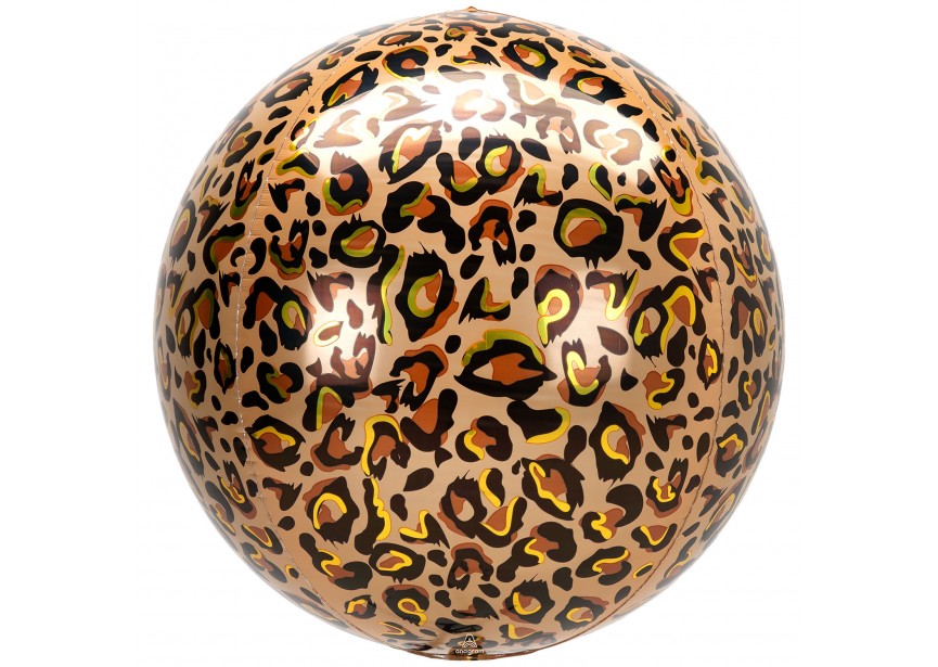 Sempertex-Folie-Betallic-Anagram-Flexmetal-Balloons-Shape-3D-Jungle Print- Leopard