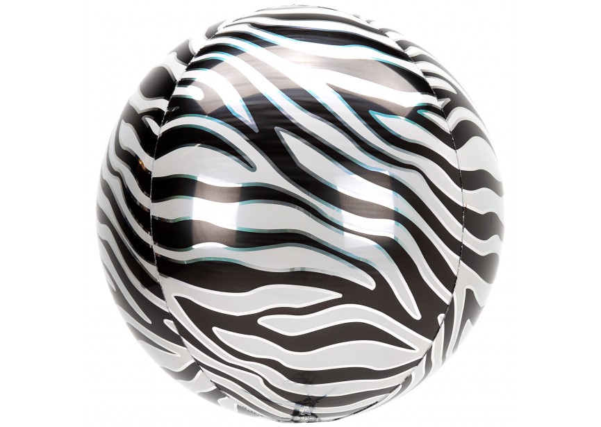 Sempertex-Folie-Betallic-Anagram-Flexmetal-Balloons-Shape-3D-Jungle Print- Zebra