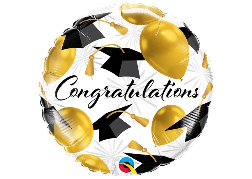 Sempertex-Folie-Betallic-Anagram-Flexmetal-Balloons-Shape-Gold Balloons Congratulations