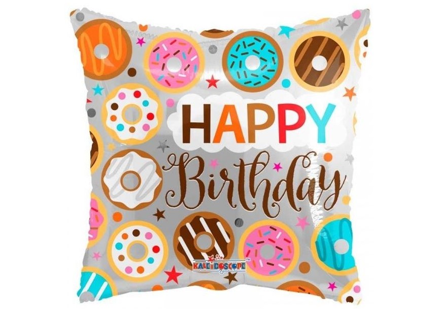 Sempertex-Folie-Betallic-Anagram-Flexmetal-Balloons-Shape-Pillow Birthday Donuts