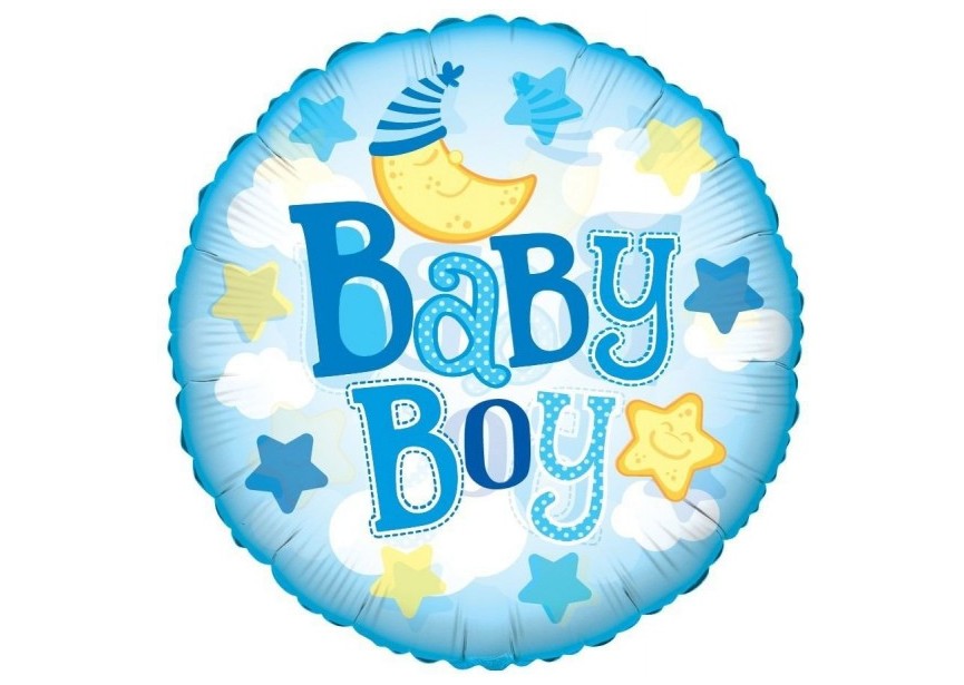 Sempertex-Folie-Betallic-Anagram-Flexmetal-Balloons-Shape-Baby Boy See Thru